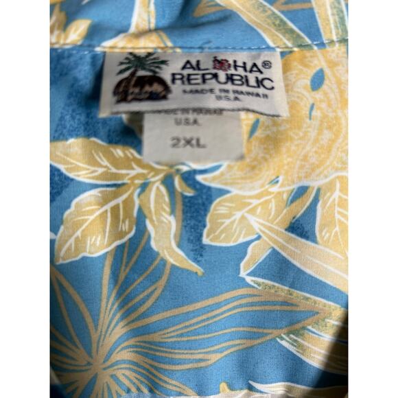 Aloha Republic HawaiianFloral Vintage Mens Shirt 2XL Made in USA - Picture 2 of 6